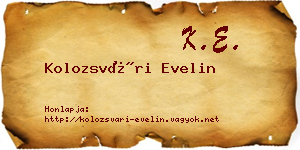 Kolozsvári Evelin névjegykártya
