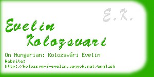 evelin kolozsvari business card