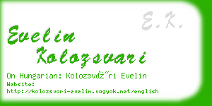 evelin kolozsvari business card